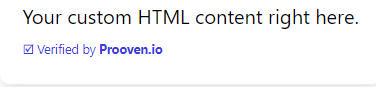 Custom html